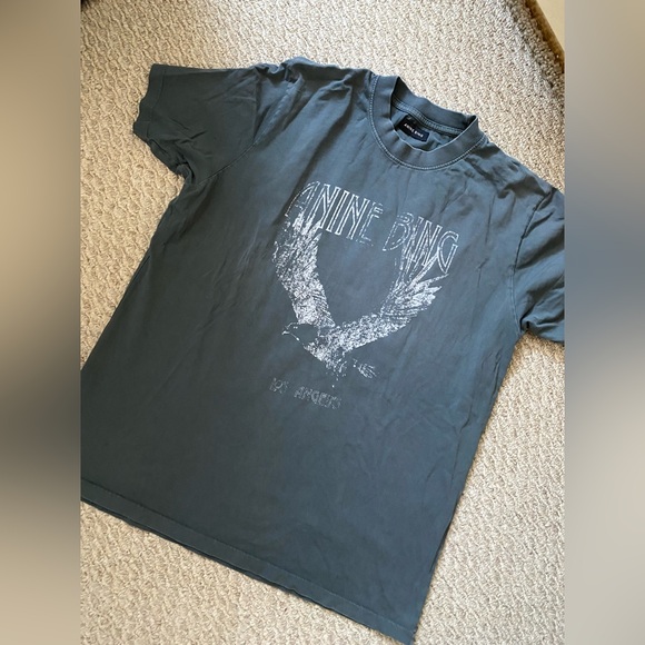 ANINE BING T-Shirt Lili Tee Eagle washed color graphic tee L - Picture 6 of 9